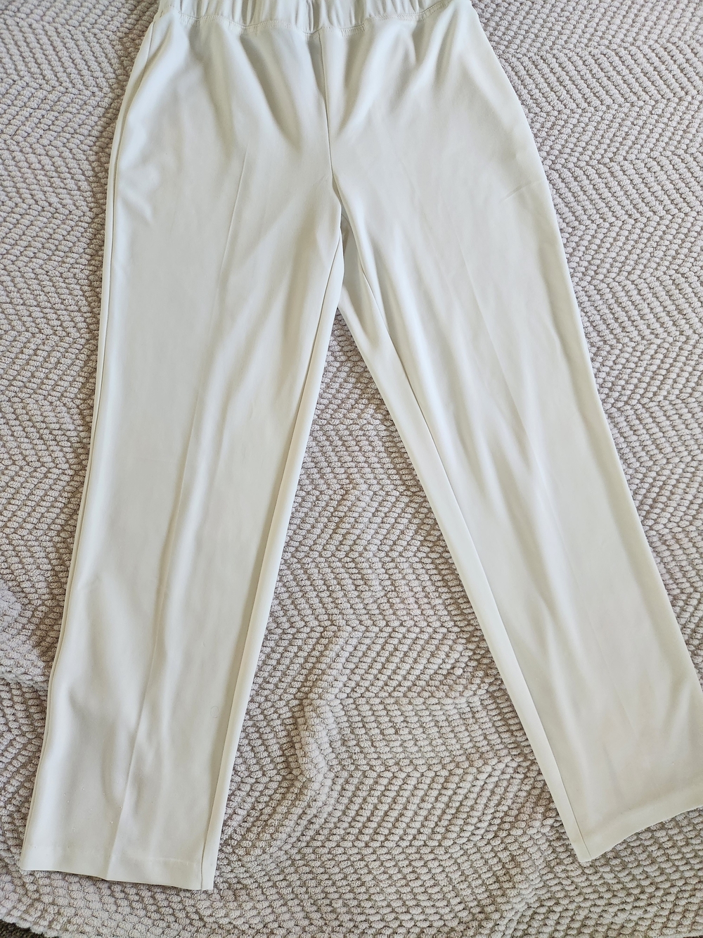 MSK White Knit Pull-On Pants - Picture 2 of 6